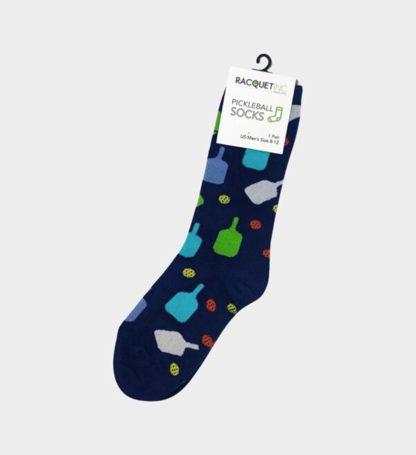Pickleball Socks Upgrade Your Style with Fun Pickleball Flair Paddle & Ball Pattern, Men's