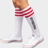 Playful Pickleball Knee-High Socks Comfy, Bold Stripes, Show Your Spirit!