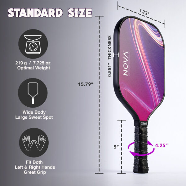Fiber Glass Pickleball Paddle Size